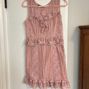light pink puplum dress
